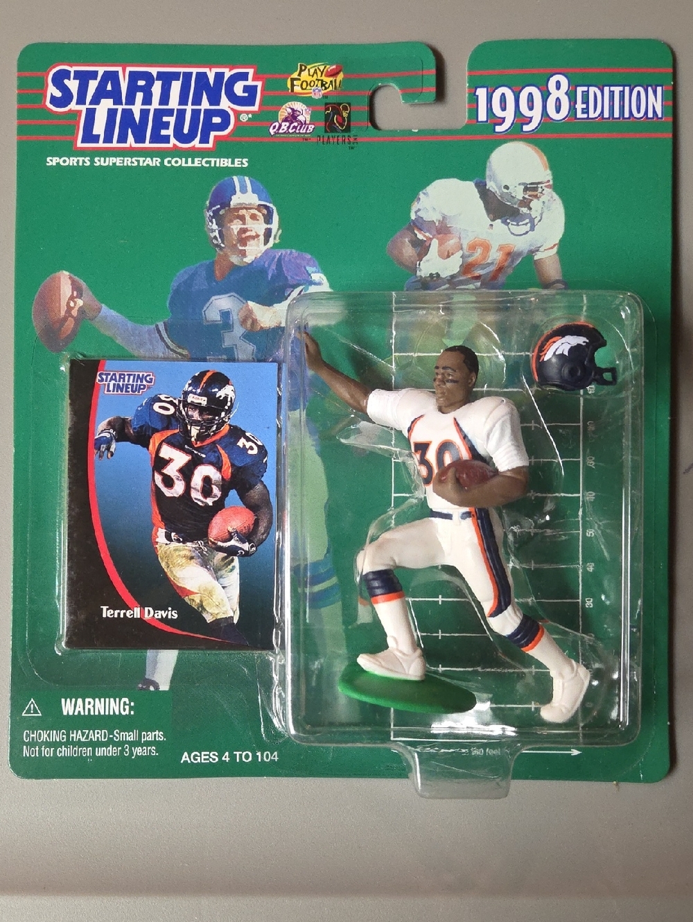 STARTING LINEUP 1998 Edition Denver Broncos White #30 Football Action Figure